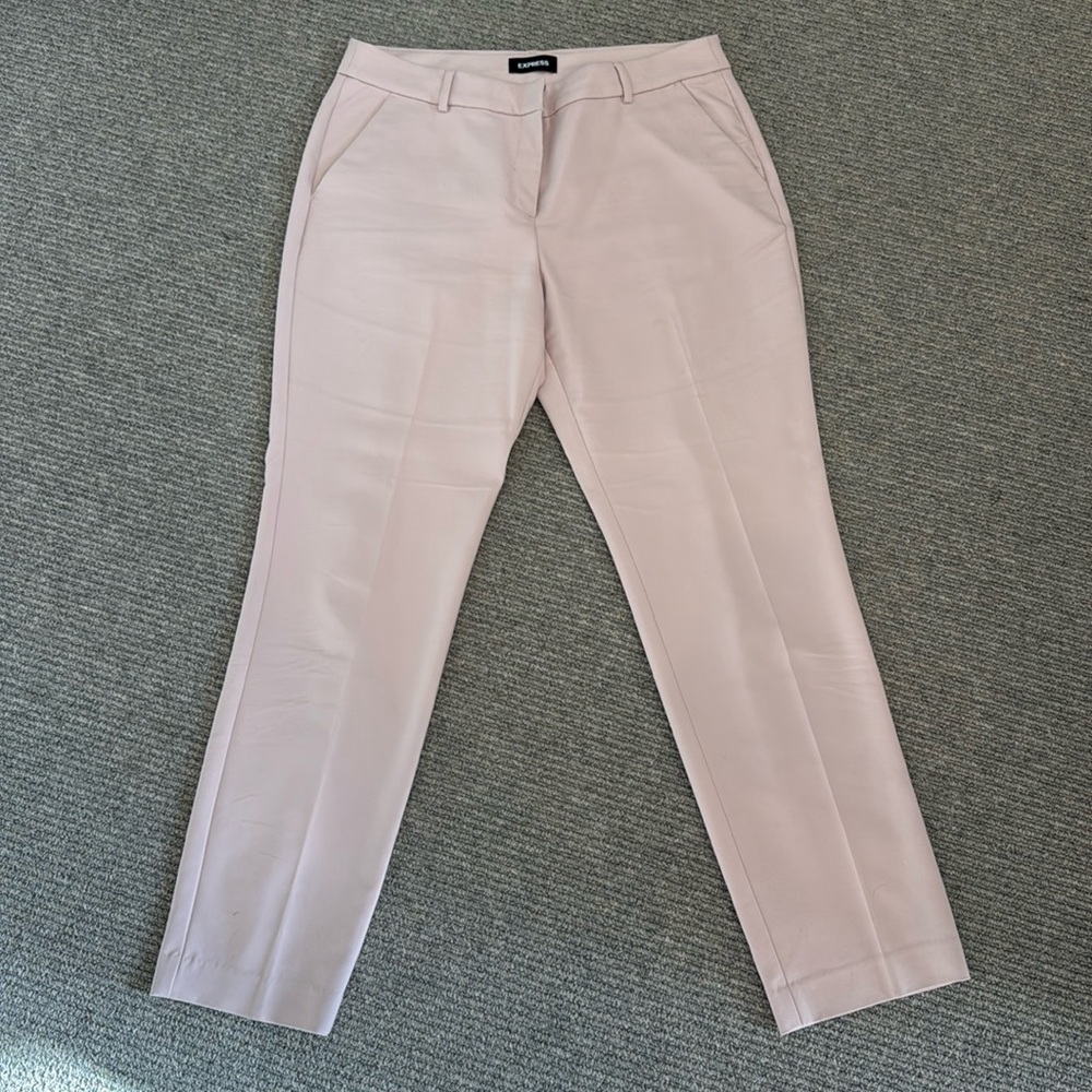 Express Columnist, Flat front trousers, pale pink/blush.